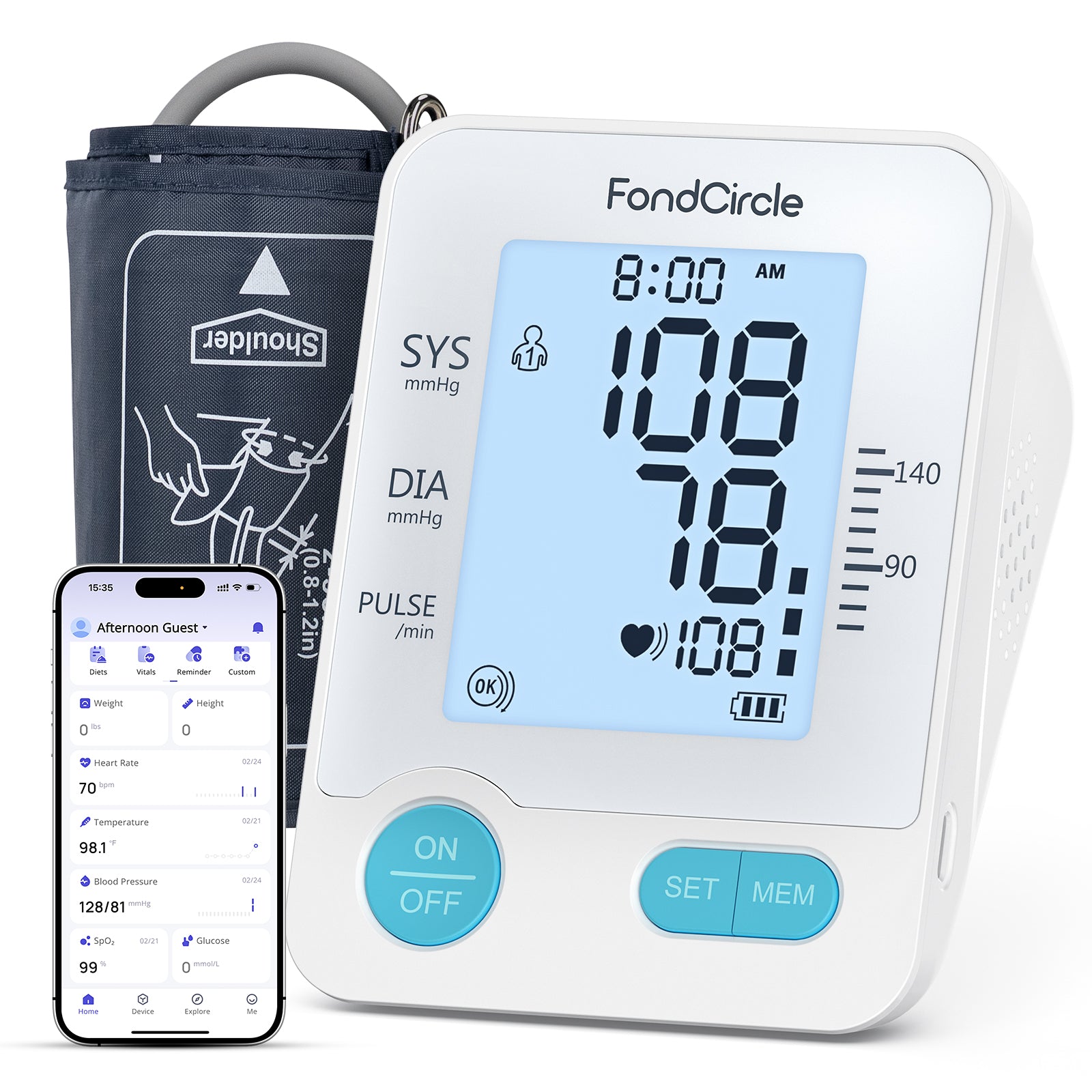 Smart Arm Blood Pressure Monitor – FondCircle