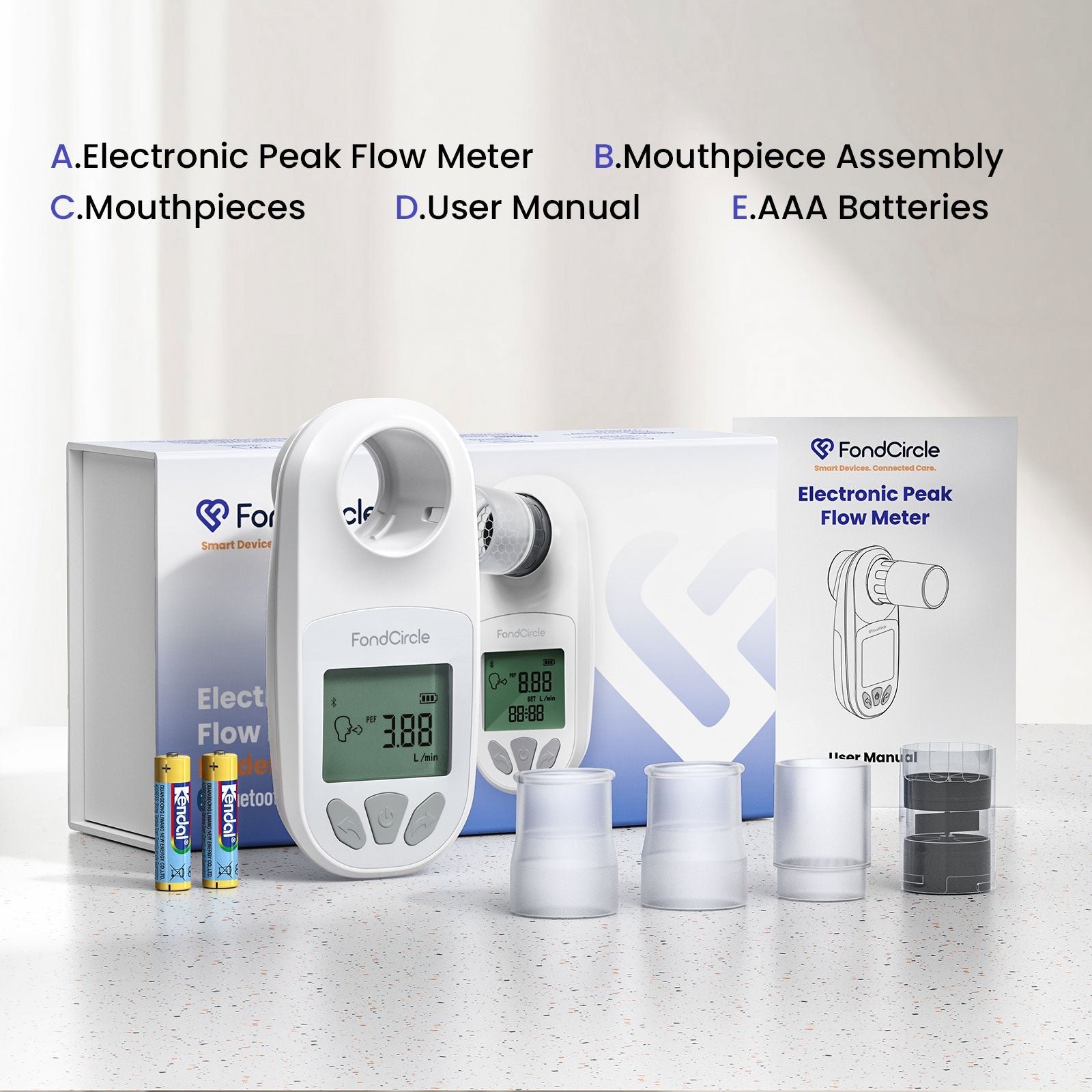 FondCircle - FPF-S1 Peak Flow Meter - FondCircle - Spirometer