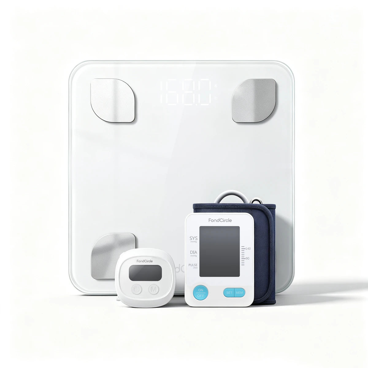 Metabolic Wellness Kit with body composition scale, blood pressure monitor, and smart tape measure