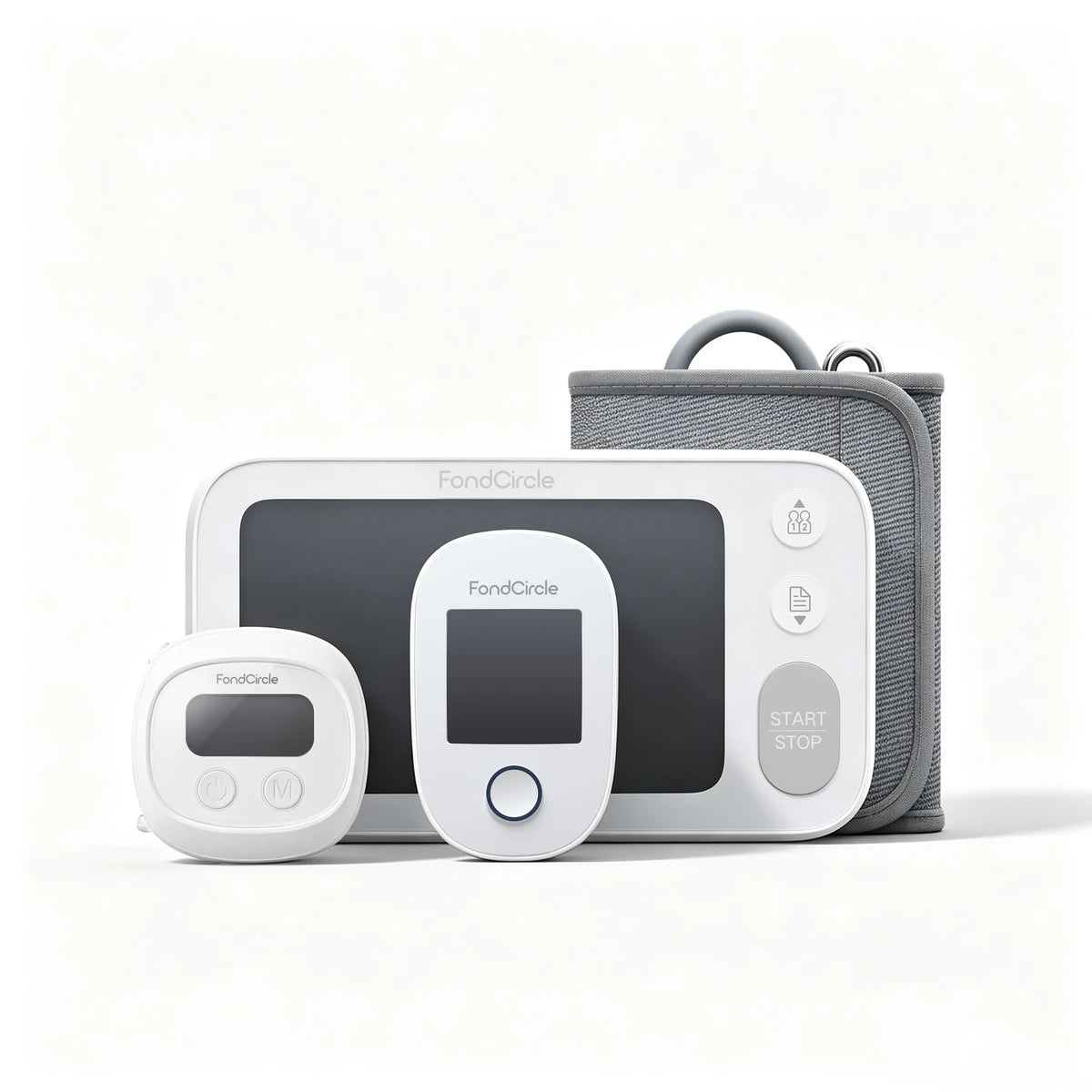 Pregnancy & Postpartum Monitoring Kit with blood pressure monitor, glucose meter, and smart tape measure