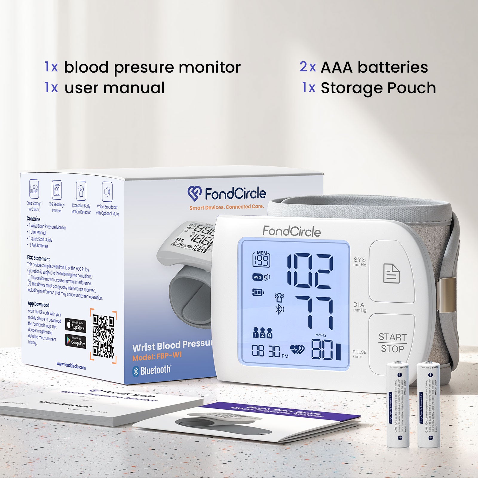 FBP-W1 Wrist  BP Monitor