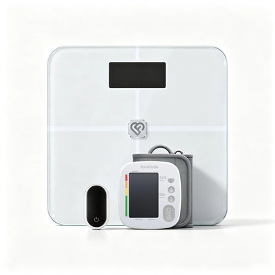 Post-Op Recovery Monitoring Kit with smart scale, blood pressure monitor, and pulse oximeter