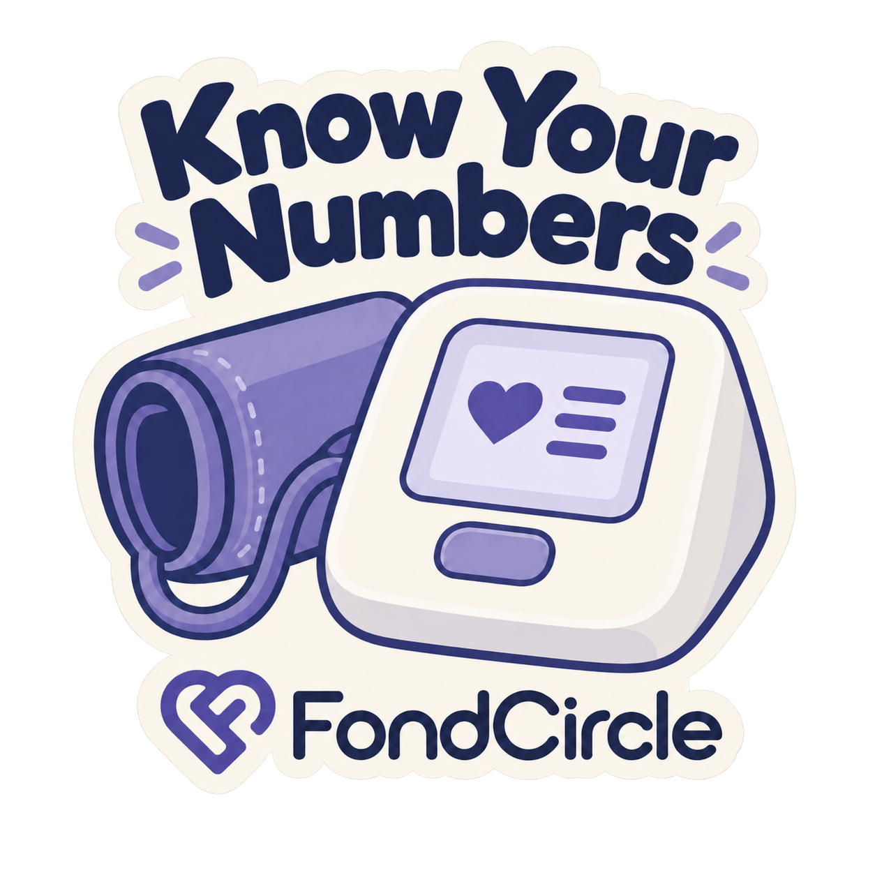 Know Your Numbers FondCircle sticker